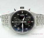 Swiss Replica IWC Pilot Spitfire Chronograph Stainless Steel Gray Dial 43MM